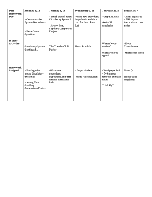 Circulatory System Worksheet