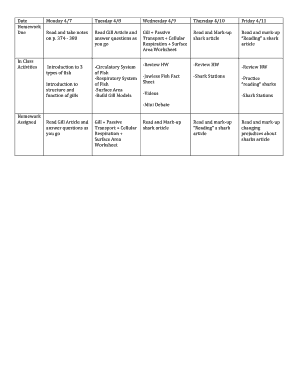 Fish Respiration Worksheet