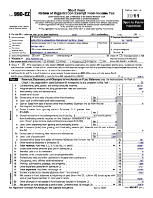 Form 990-EZ Tax Return