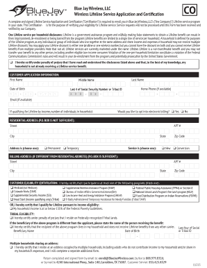 Blue Jay Wireless Lifeline Service Application