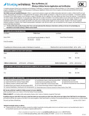 Blue Jay Wireless Lifeline Service Application
