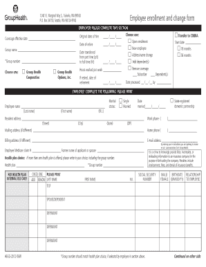 Employee Enrollment and Change Form