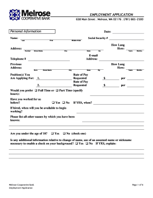 Employment Application Form