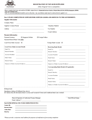 Singapore Non-RCB Supplier Registration Form