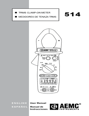 Clamp-On Meter Model 514 User Manual
