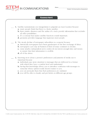 Student Communications Assessment