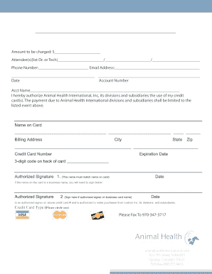 Credit Card Authorization Form