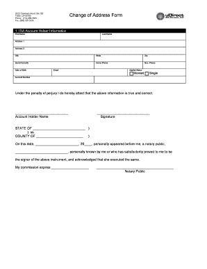 IRA Account Change of Address Form