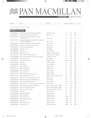 Children's Book Order Form