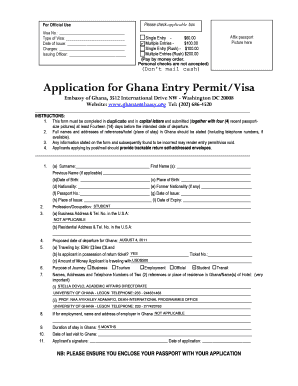 Ghana Entry Permit Visa Application