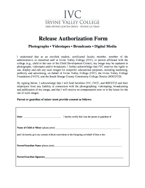 Release Authorization Form