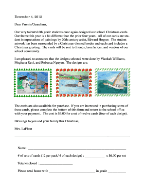 Christmas Card Letter & Order Form - ijschool