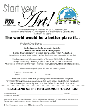 Reflections Program Application Form
