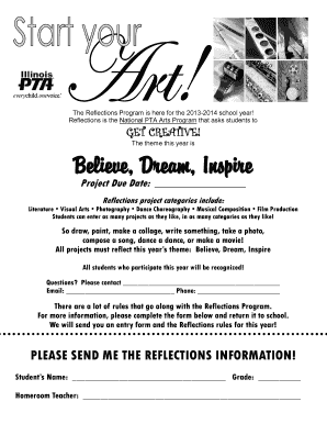 Reflections Program Application Form