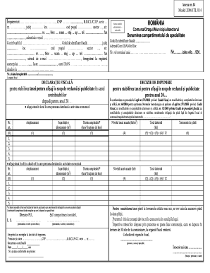 Romania Advertising Tax Declaration