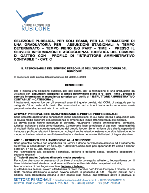 SELEZIONE PUBBLICA, PER SOLI ESAMI, PER LA FORMAZIONE DI - comunegatteo