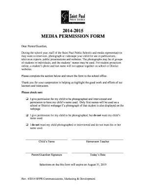 Media Permission Form