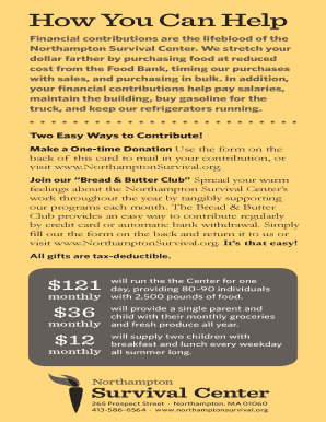 Northampton Survival Center Donation Form