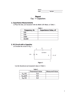 Capacitor Experiment Report