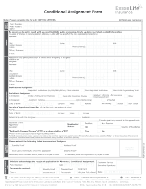 Conditional Assignment Form