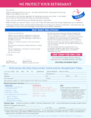 Wisconsin Retired Educators' Association Membership Form
