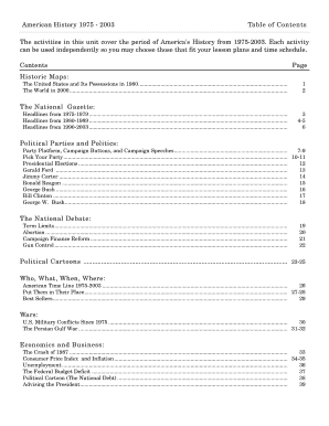 American History Educational Workbook