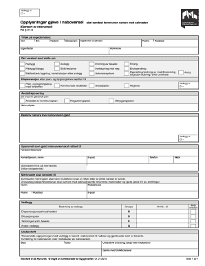 Norwegian Neighborhood Notification Form
