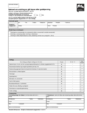 Norwegian Building Permit Amendment Application