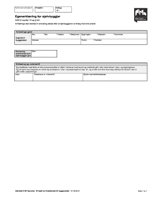 Self-Builder Declaration Form