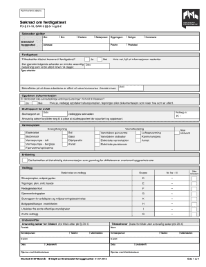 Norwegian Building Completion Certificate Application