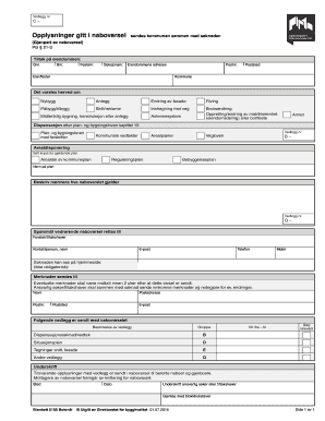 Norwegian Neighborhood Notice Form