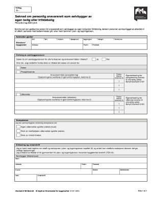 Norwegian Self-Builder Responsibility Application