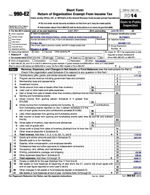 Form 990-EZ 2014