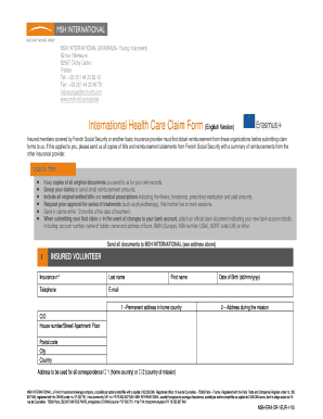 International Health Care Claim Form
