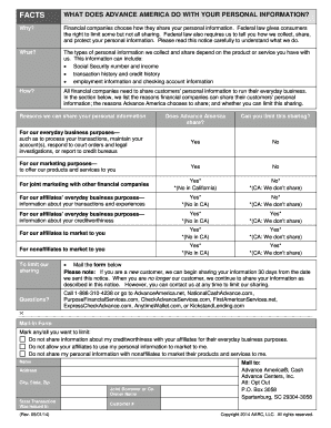 Advance America Privacy Notice