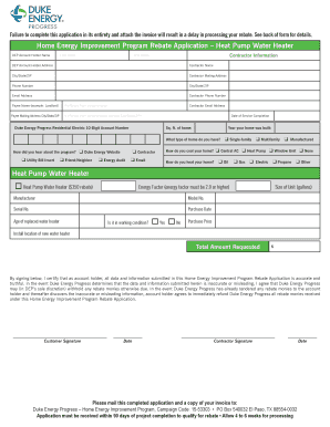 Home Energy Improvement Program Rebate Application