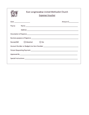 Expense Voucher - The East Longmeadow United Methodist Church - elumc