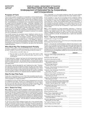 Hawaii Form N-220