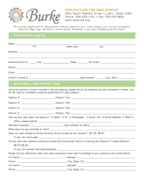 Employment Application Form