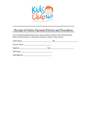 Online Payment Policies and Procedures