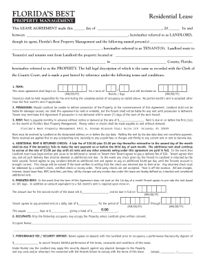 Florida Residential Lease Agreement