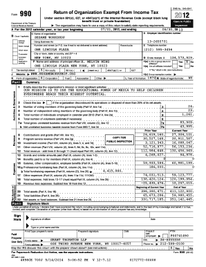 Form 990 Return of Organization Exempt From Income Tax