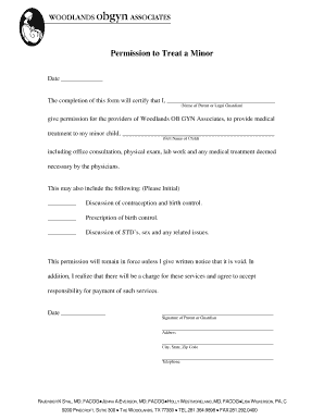 Permission to Treat a Minor