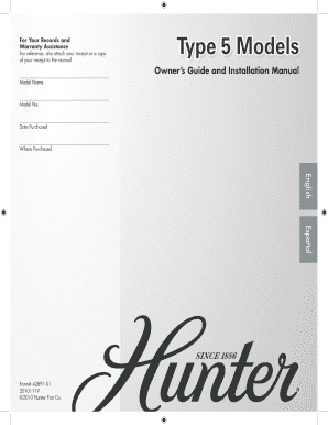 Hunter Ceiling Fan Installation Manual
