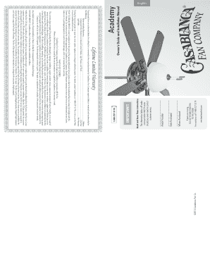 Ceiling Fan Owner's Guide and Installation Manual
