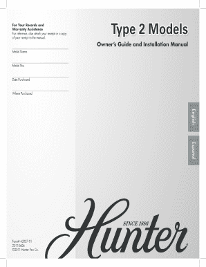 Hunter Ceiling Fan Installation Manual