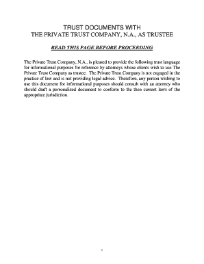 Charitable Lead Annuity Trust Agreement