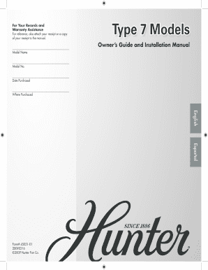 Hunter Ceiling Fan Installation Manual
