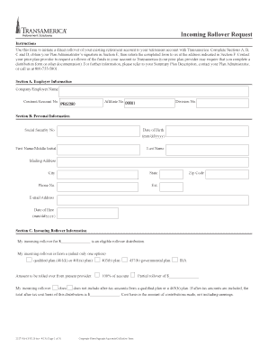 Incoming Rollover Request Form