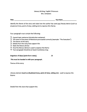 Literary Analysis Assignment